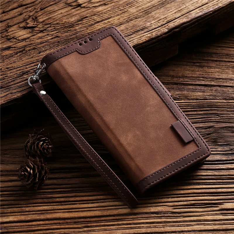 Luxury Leather Flip Case – Premium Wallet Cover, Magnetic Closure, Card Slots, Shockproof Protection, Elegant Design for iPhone