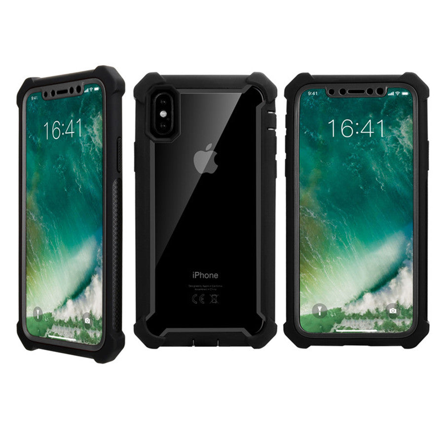 Transparent Hybrid Rugged Phone Case – Anti-Shock Doom Armor Cover for iPhone Models, Durable and Protective Design