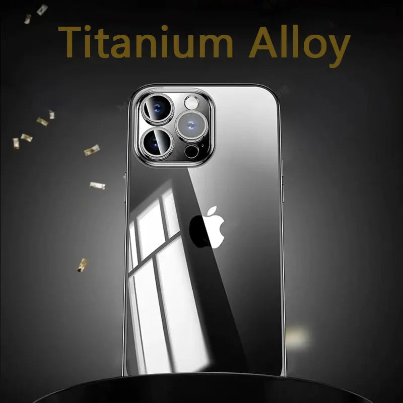 Luxury Magnetic Metal Phone Case – Transparent Back, Aluminum Frame, Shockproof Design Slim Durable Cover for iPhone