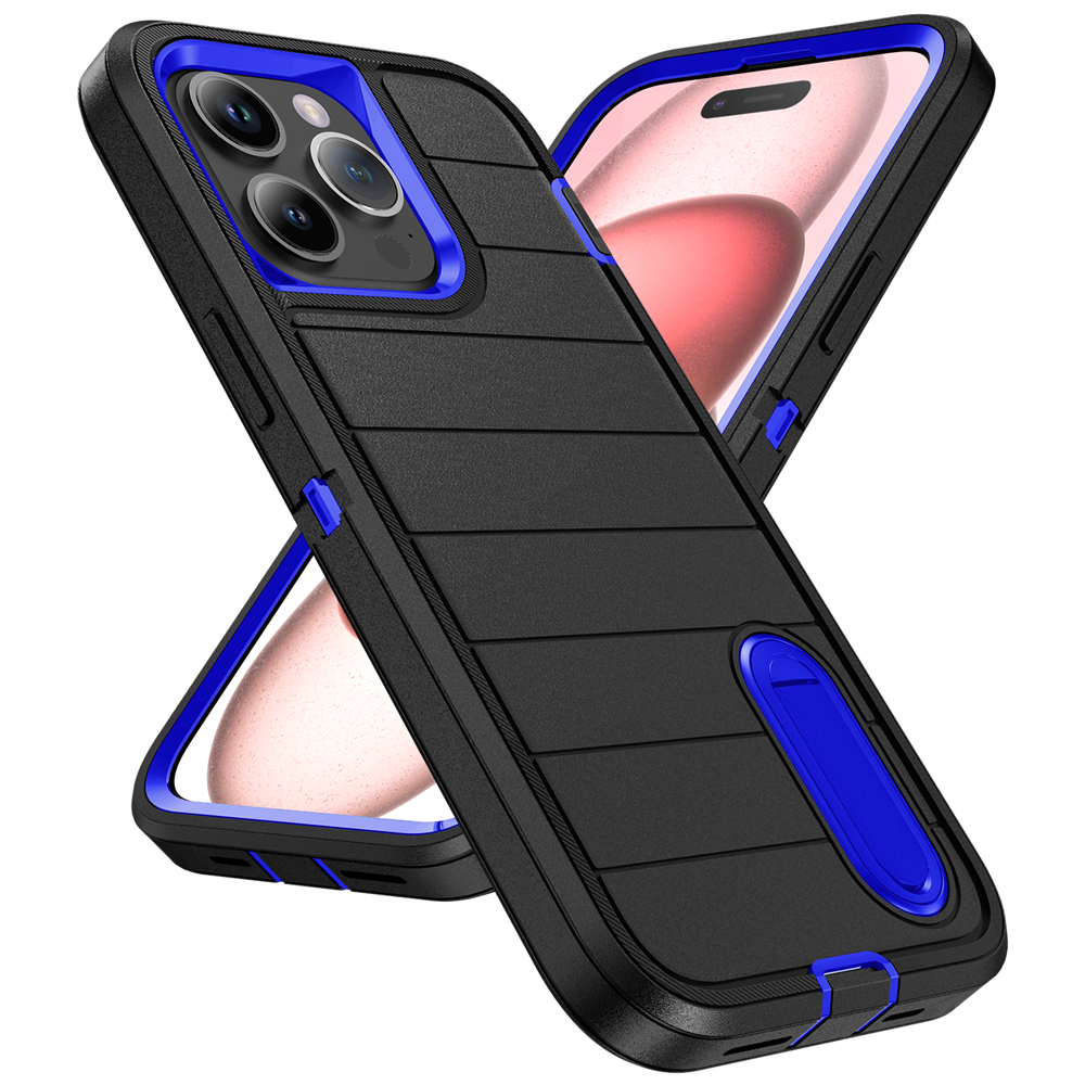 New 3-in-1 Hybrid Defender Case – Kickstand Full-Body Protection Cover for iPhone Models, Rugged and Durable Design