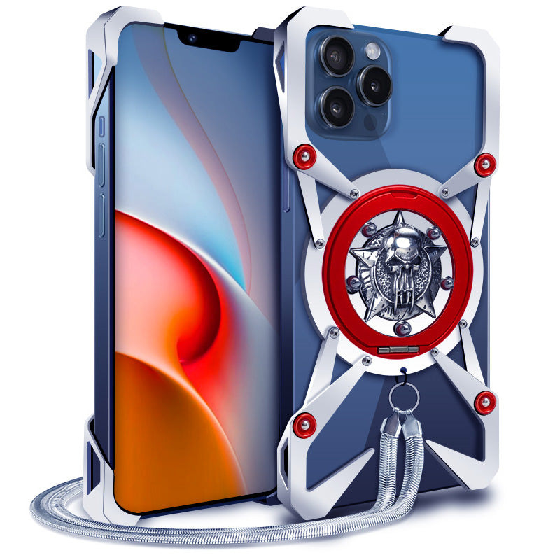 Luxury Zimon Thor Heavy-Duty Metal Armor Case – Aluminum Protective Back Cover for iPhone Models, Durable and Stylish Design