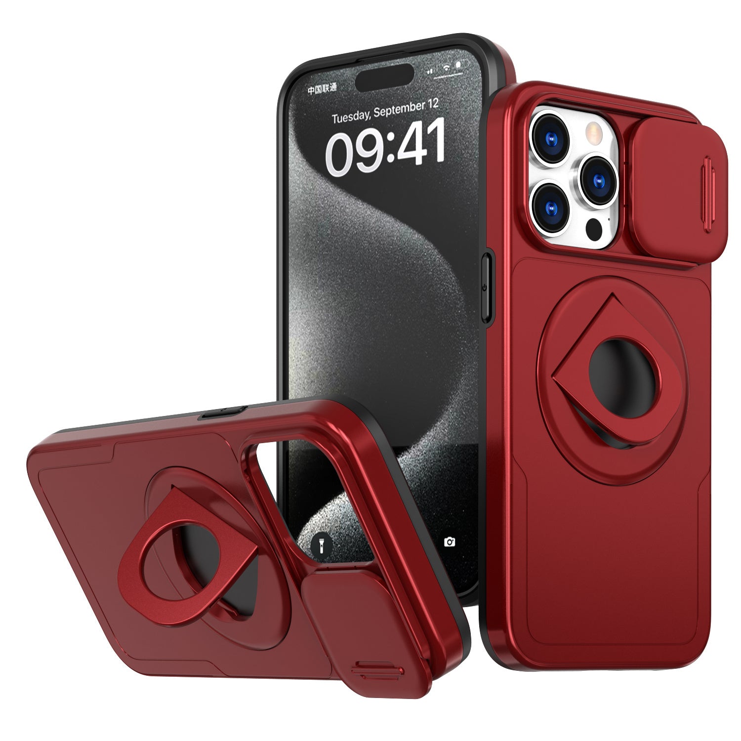 Magnetic Ring Stand iPhone Case – 360° Rotatable Shockproof Drop Protection Cover for iPhone Models