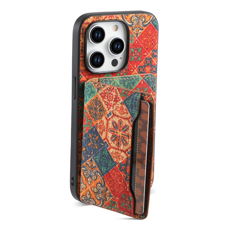 Luxury Flower Pattern Leather Magnetic Wallet Phone Case for iPhone – Card Holder, Stand Function, Protective Back Cover