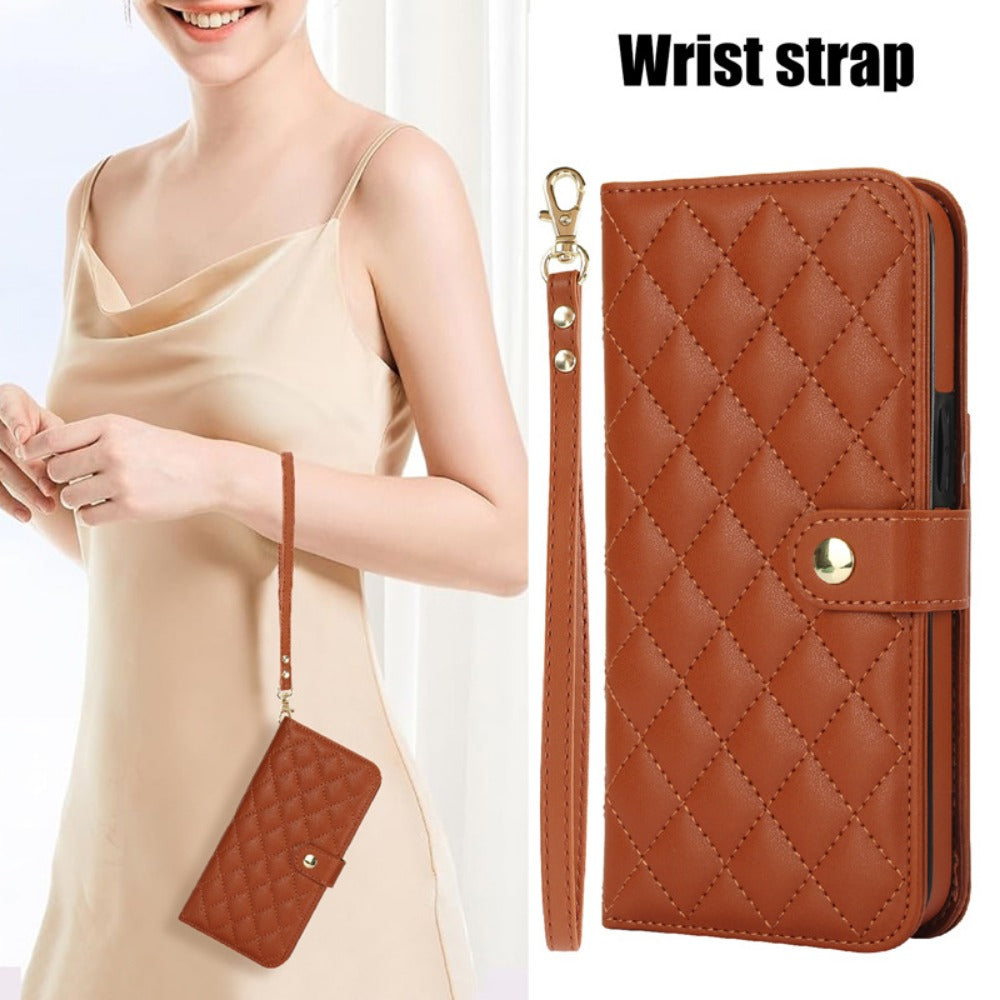 RFID Blocking Wallet Crossbody Flip Case – Card Slot Holder, PU Leather, Secure Protection for iPhone Models