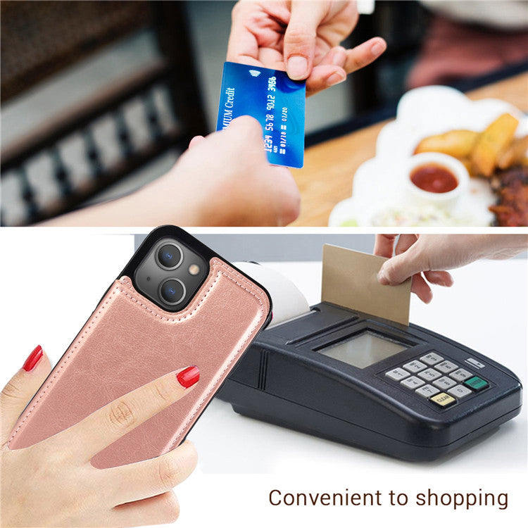 Luxury PU Leather Wallet iPhone Case – Kickstand, Card Holder Slots, Durable Shockproof Cover, Elegant Magnetic Closure for iPhone Models