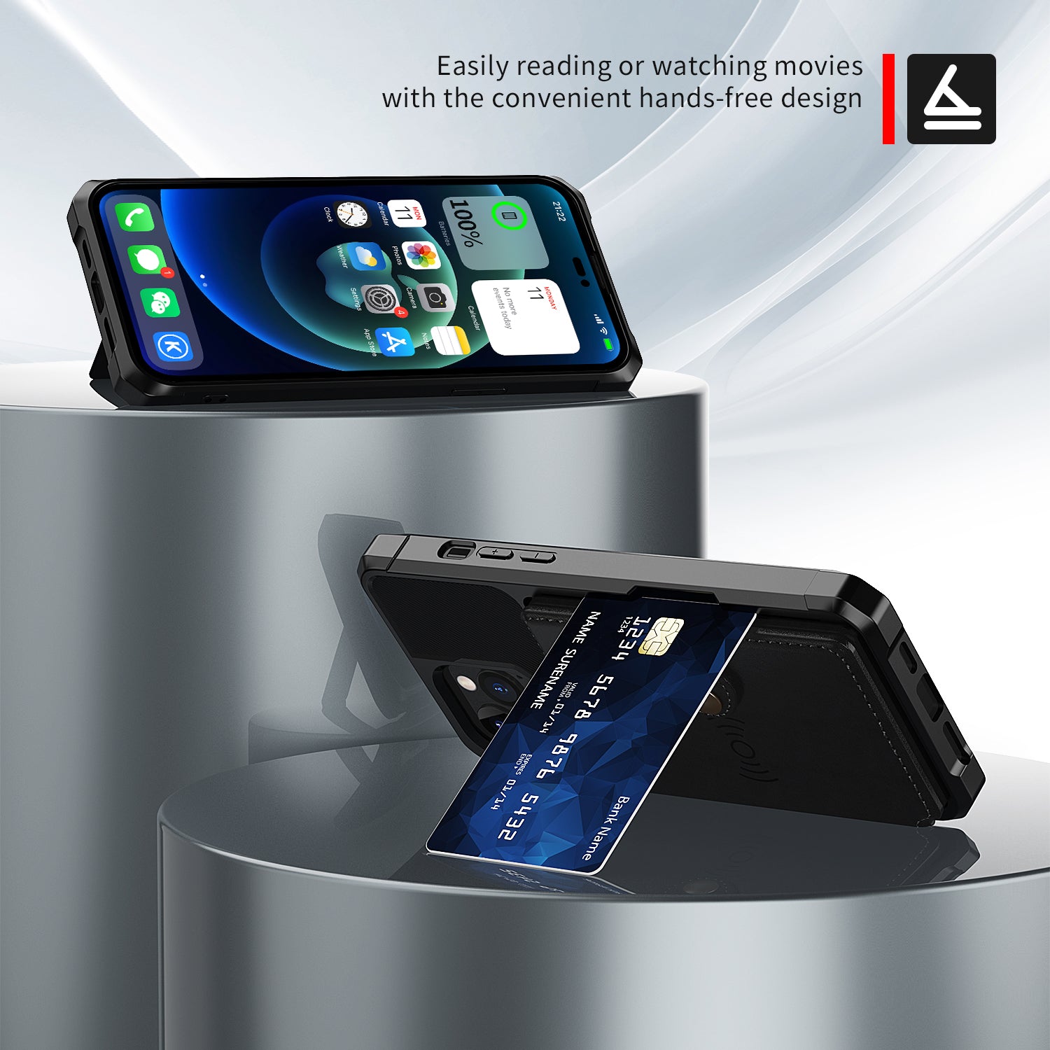 Premium Magnetic Wallet iPhone Case – Stand, Card Slot, Anti-Drop Protection, Stylish & Durable Cover | Case for iPhone