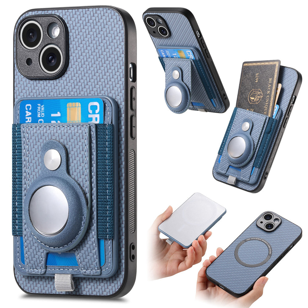 Luxury 2-in-1 Detachable Wallet Case for iPhone Magnetic Card Slot, Airtag Holder, Wireless Charging Stand Premium Protection