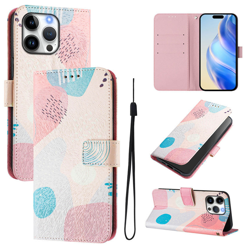 Cute Cat Butterfly Flower Leather Flip iPhone Case – Wallet Card Holder, Stand Function, Magnetic Closure, Durable PU Leather