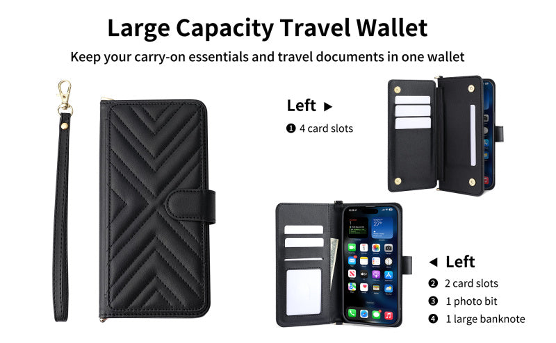 Luxury Crossbody Wallet Phone Case – Fashion Shoulder Strap, Magnetic Closure, Card Holder, and Premium Protection for iPhone