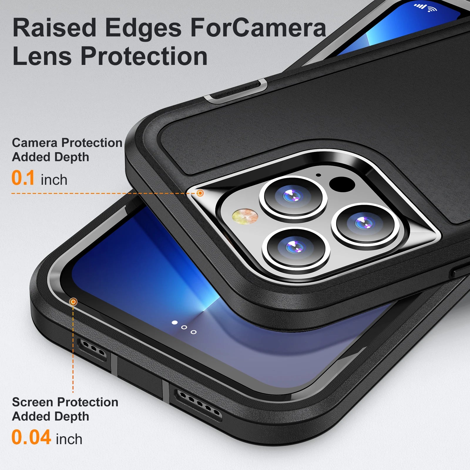 Hybrid Military-Grade Defender Case – Kickstand Full-Body Protection Cover for iPhone Models, Rugged and Shockproof Design