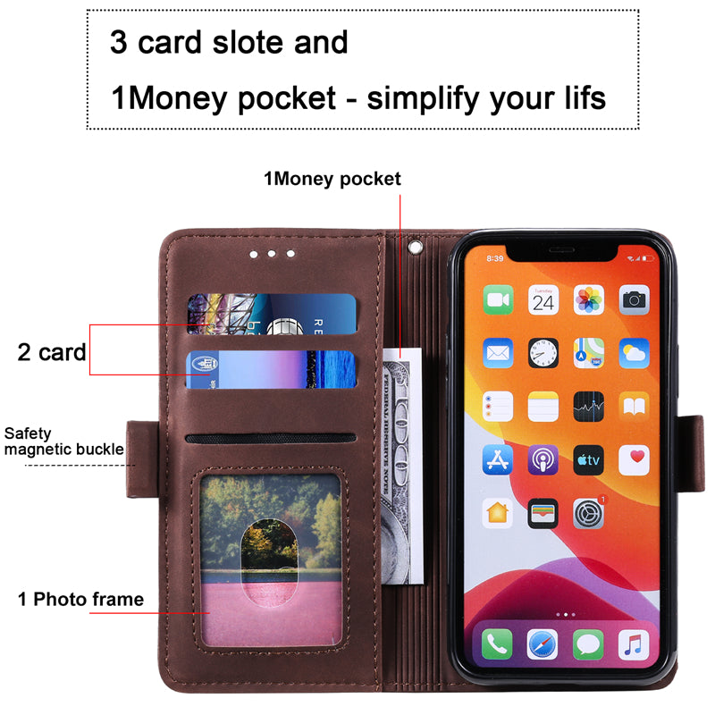 Luxury Leather Flip Case – Premium Wallet Cover, Magnetic Closure, Card Slots, Shockproof Protection, Elegant Design for iPhone