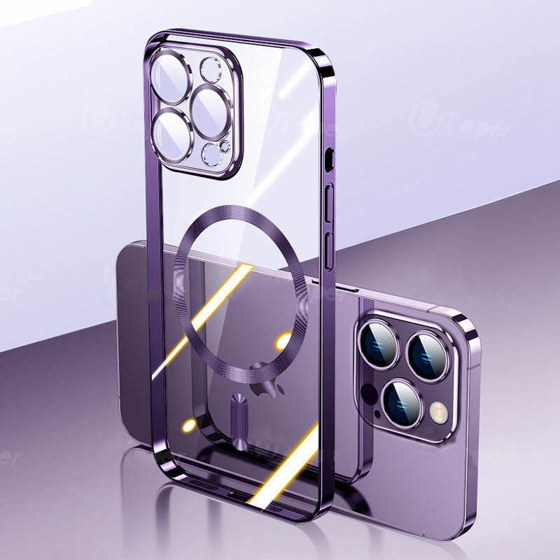 Luxury Ultra-Thin iPhone Case - MagSafe Compatible, Clear Transparent, Shockproof, Scratch-Resistant Hard PC Cover 