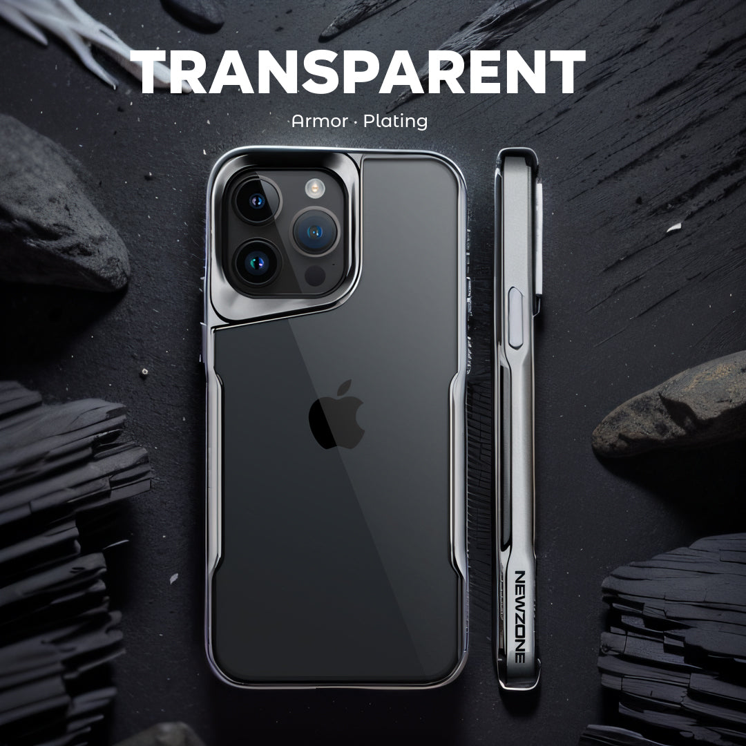 Luxury Plating Soft Rubber Case - High-Transparency Back, Lens Protection, Shockproof Border Design | Case for iPhone