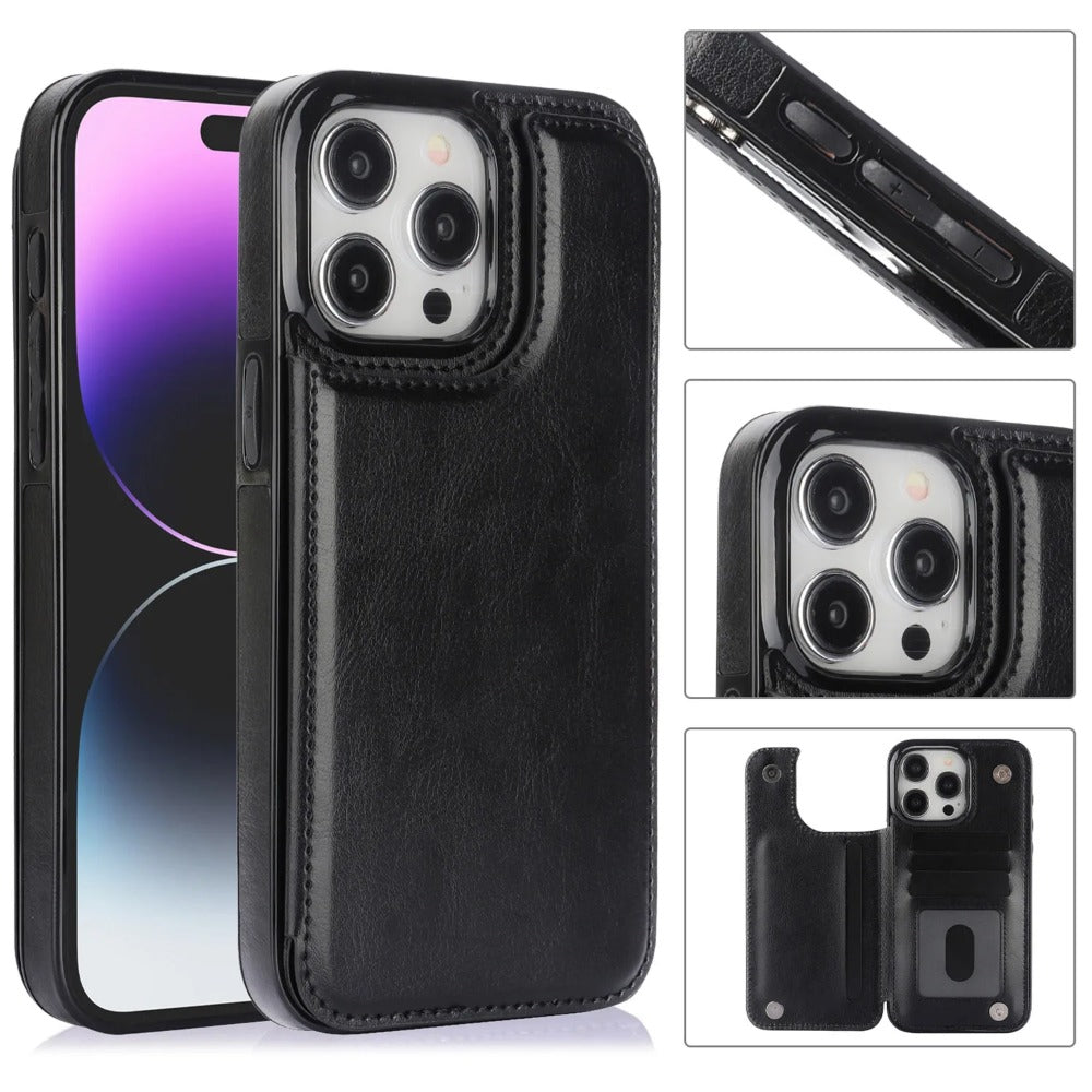 Luxury Wallet Flip Phone Case – PU Leather Cover with Card Slots, Secure Magnetic Closure, and Full Protection for Ultimate Convenience