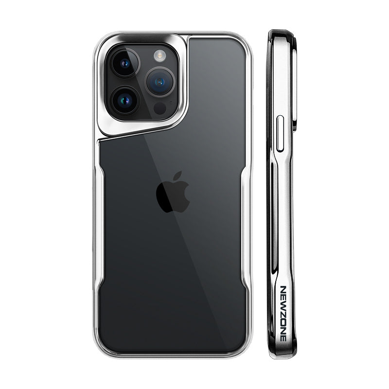 Luxury Plating Soft Rubber Case - High-Transparency Back, Lens Protection, Shockproof Border Design | Case for iPhone