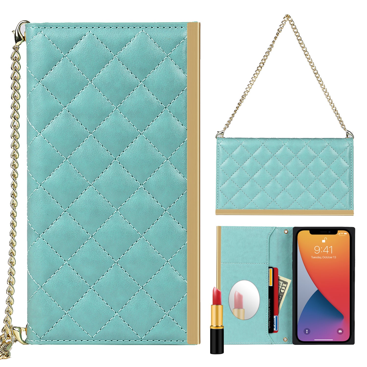 Premium Crossbody Wallet Leather iPhone Case - Stylish Lanyard Strap, Card Slot, Stand, Elegant Design for iPhone Models