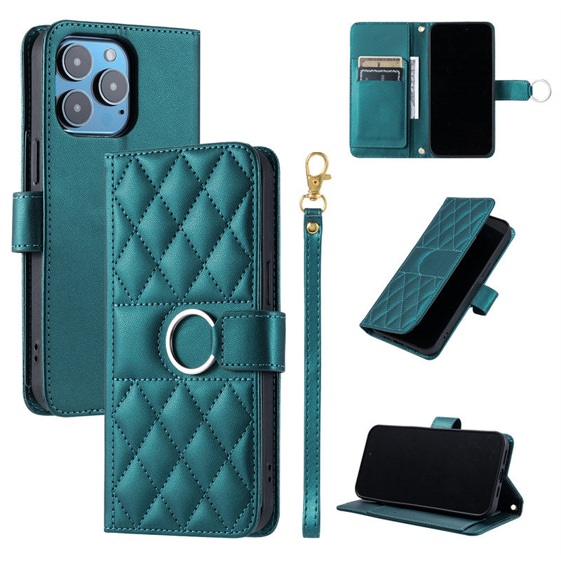 Luxury Leather Flip Phone Case – Premium Wallet, Bracket Protection,  Elegant Cover with Card Slots, Durable & Functional