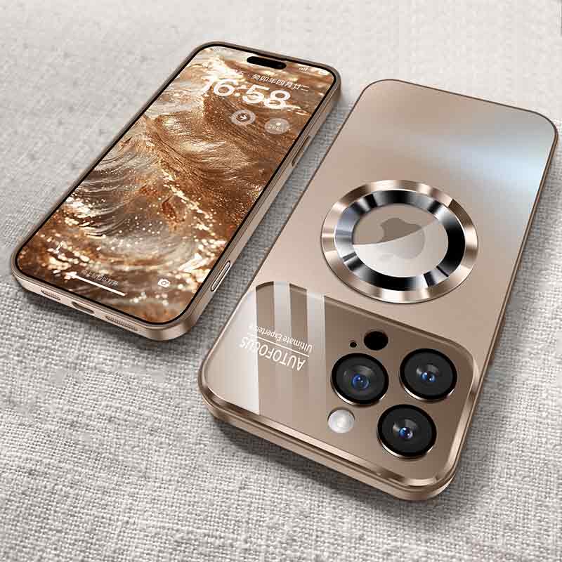 Luxury Glass MagSafe Case - Magnetic Wireless Charging, Camera Lens Protection, Shockproof Design | Case for iPhone