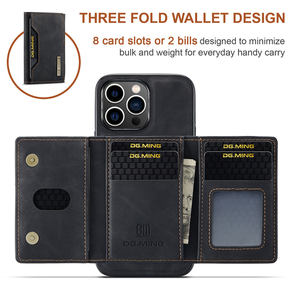 2-in-1 Detachable Magnetic Leather Wallet iPhone Case – Card Holder, Pocket Cover, Shockproof Protection for iPhone Models