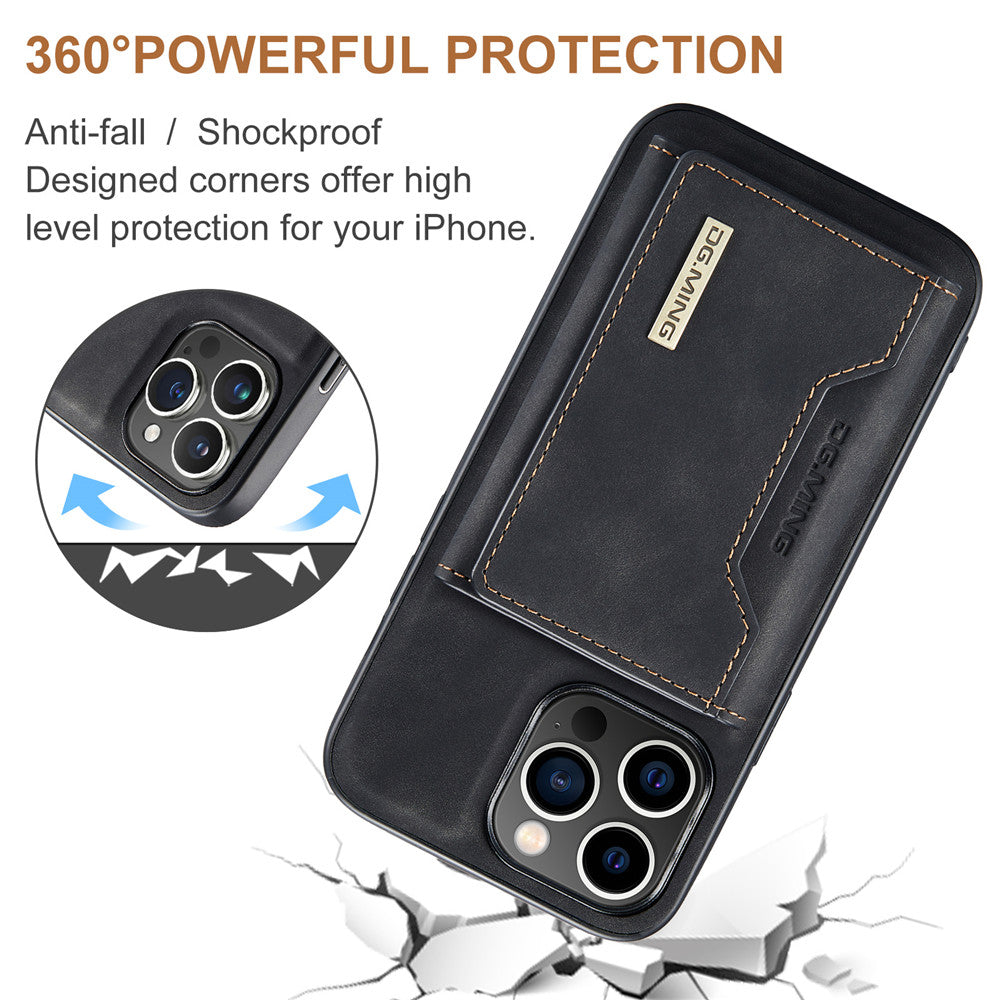 2-in-1 Detachable Magnetic Leather Wallet iPhone Case – Card Holder, Pocket Cover, Shockproof Protection for iPhone Models