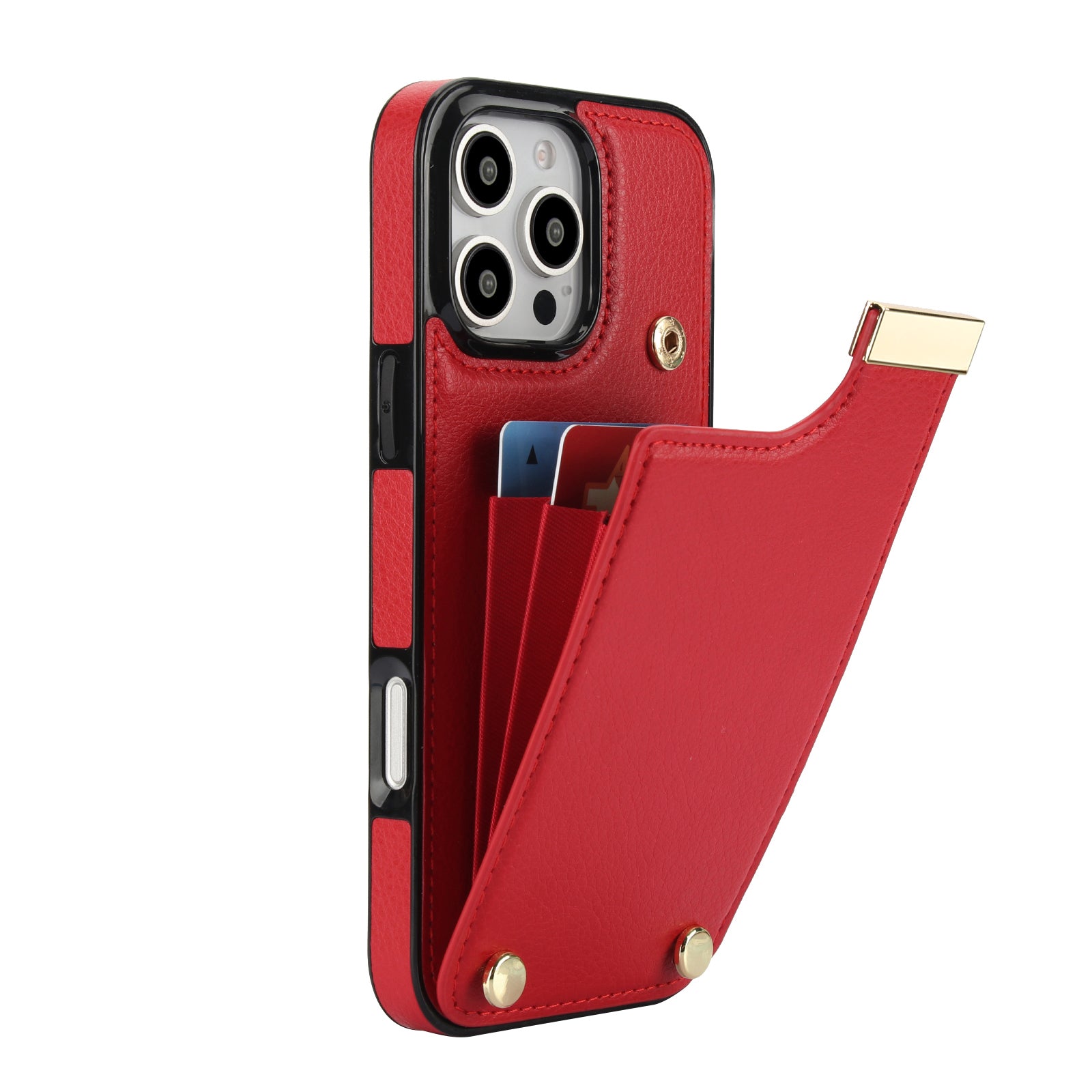 Shockproof Leather Wallet Case – Flip Cover with Card Holder, Secure Pocket, Durable Protection for iPhone Models