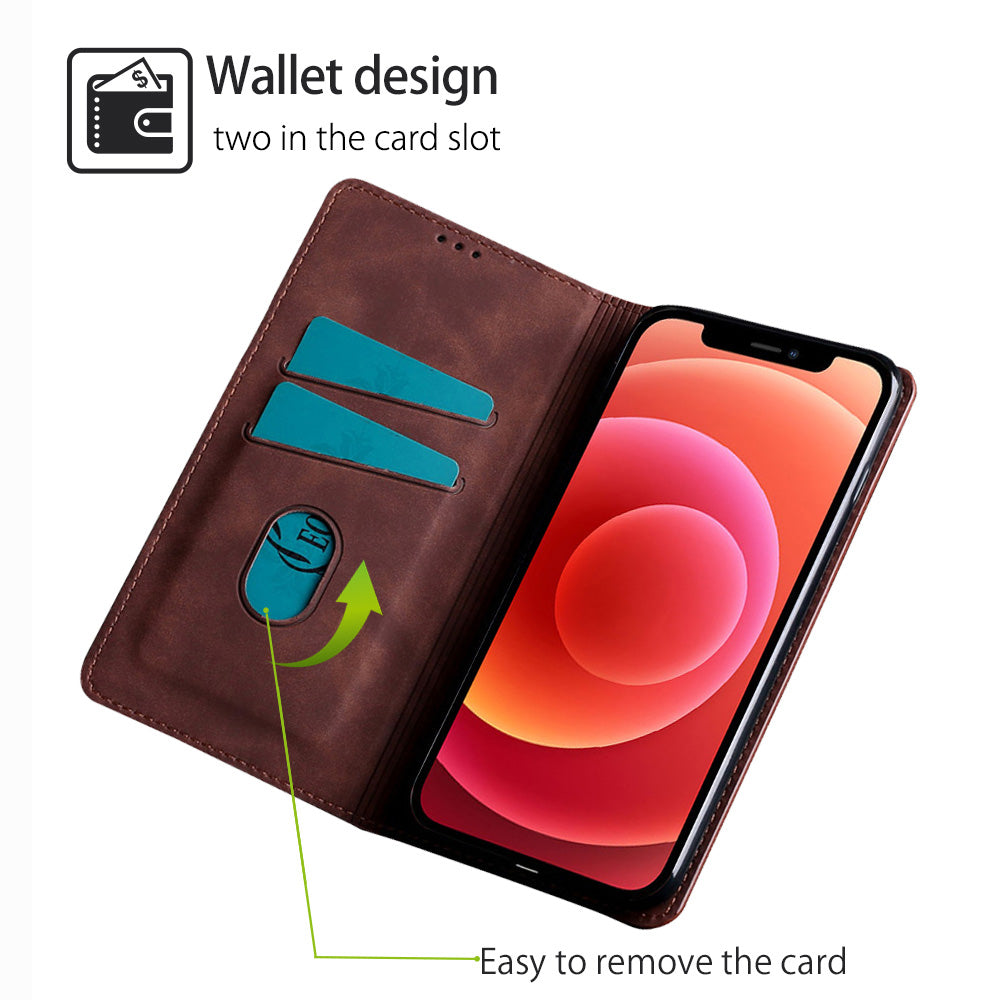 Luxury Magnetic Leather Flip Case – Premium Wallet Cover with Card Slots, Shockproof Protection, and Magnetic Closure for iPhone Models