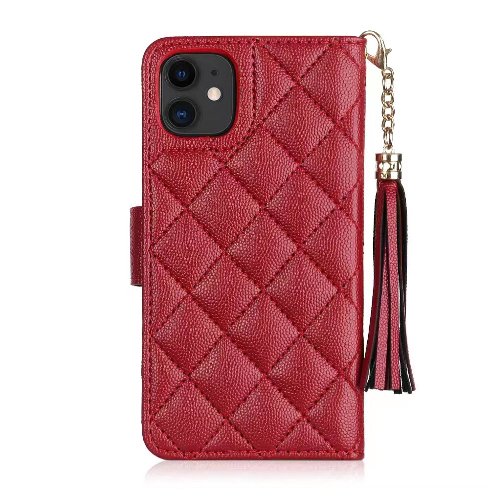 Luxury Wallet Flip Leather Phone Case – Card Slot, Magnetic Closure, Stylish CC Cover, Shockproof Protection, and Premium Design for iPhone