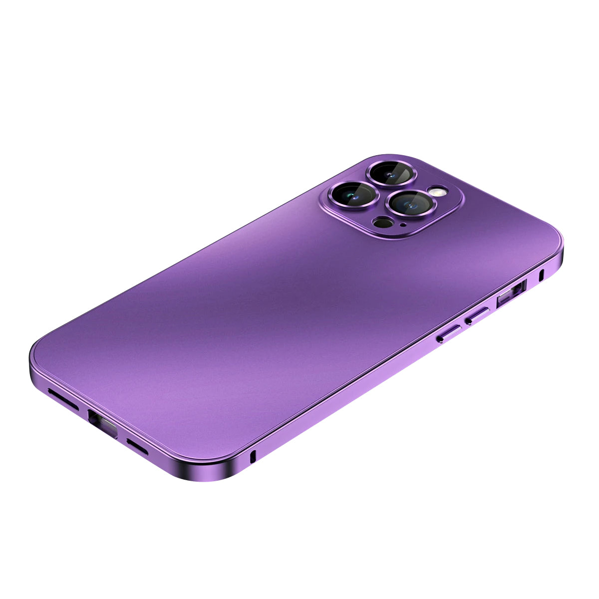 Luxury Aluminum Metal Frame iPhone Case - Shockproof, Camera Lens Protection, PC Back Cover