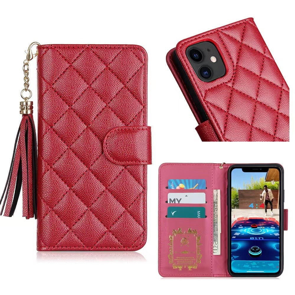 Luxury Wallet Flip Leather Phone Case – Card Slot, Magnetic Closure, Stylish CC Cover, Shockproof Protection, and Premium Design for iPhone