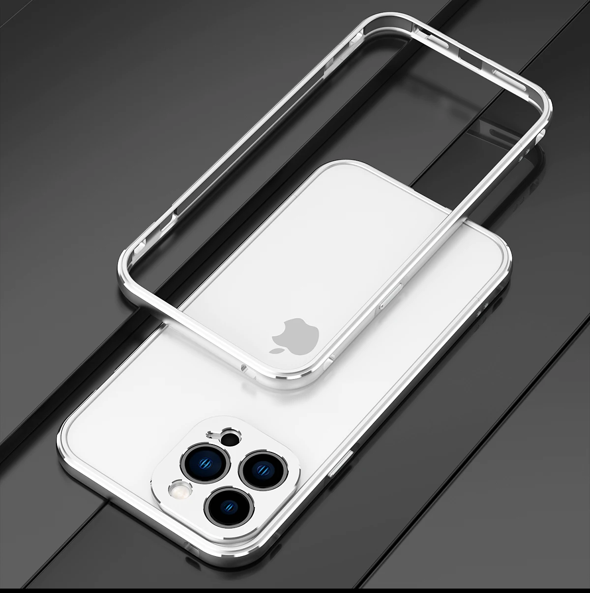 Aluminum Bumper & Metal Lens Frame Case  Shockproof Cover for iPhone Models, Durable and Stylish Protection with Sleek Design