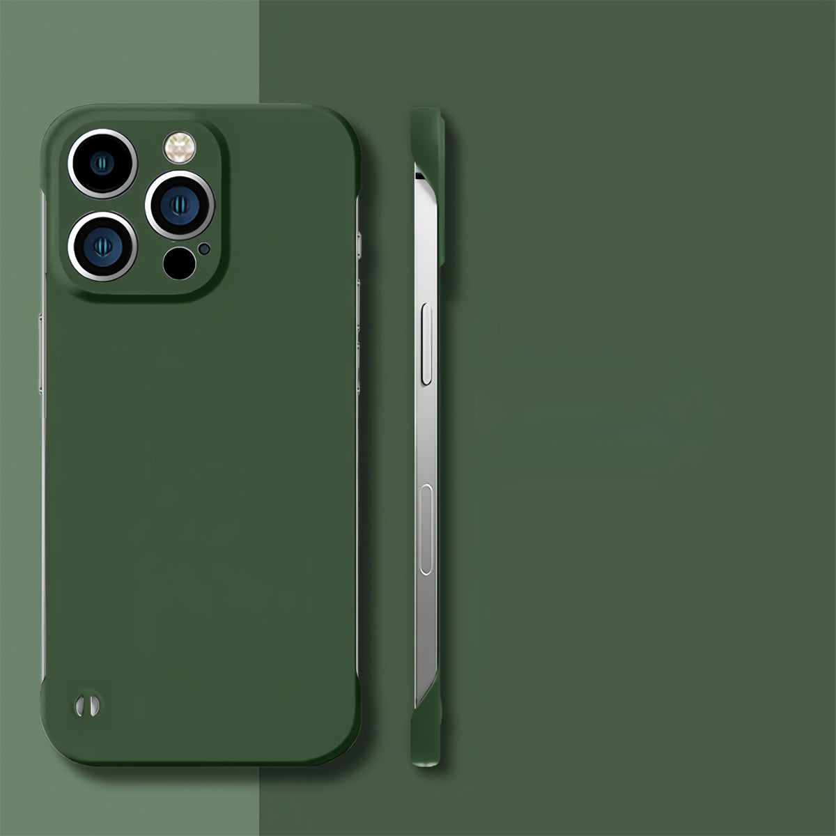 Ultra-Thin Minimalist Borderless Phone Case – Frameless Skin-Friendly Matte Hard PC Cover for iPhone Models