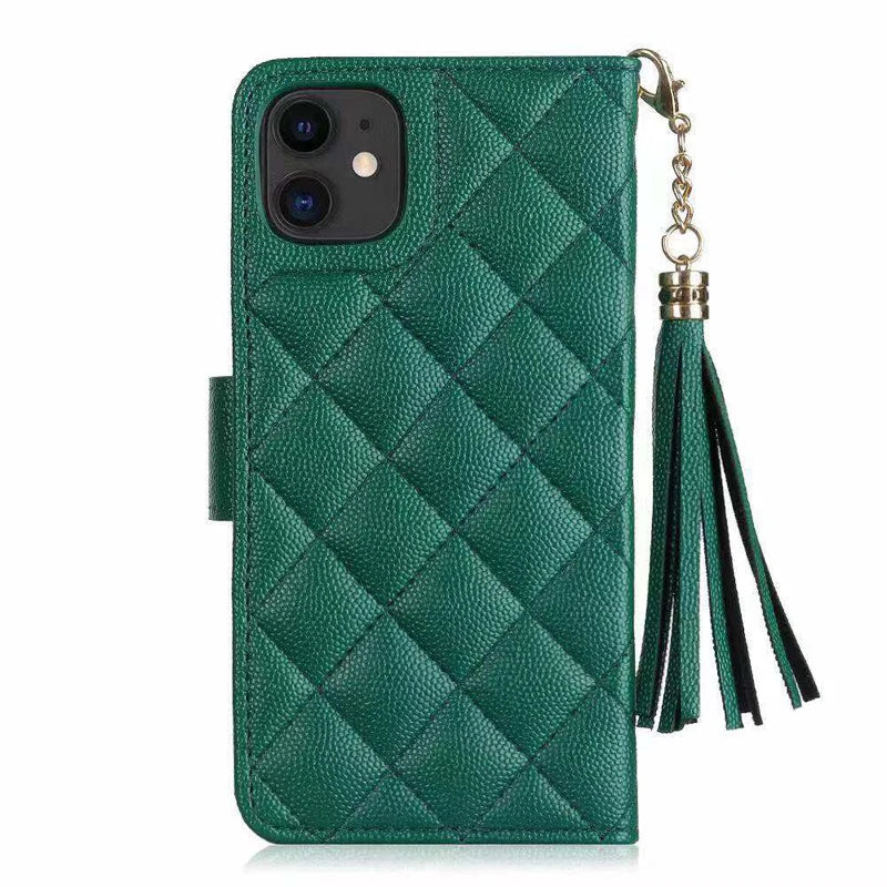 Luxury Wallet Flip Leather Phone Case – Card Slot, Magnetic Closure, Stylish CC Cover, Shockproof Protection, and Premium Design for iPhone