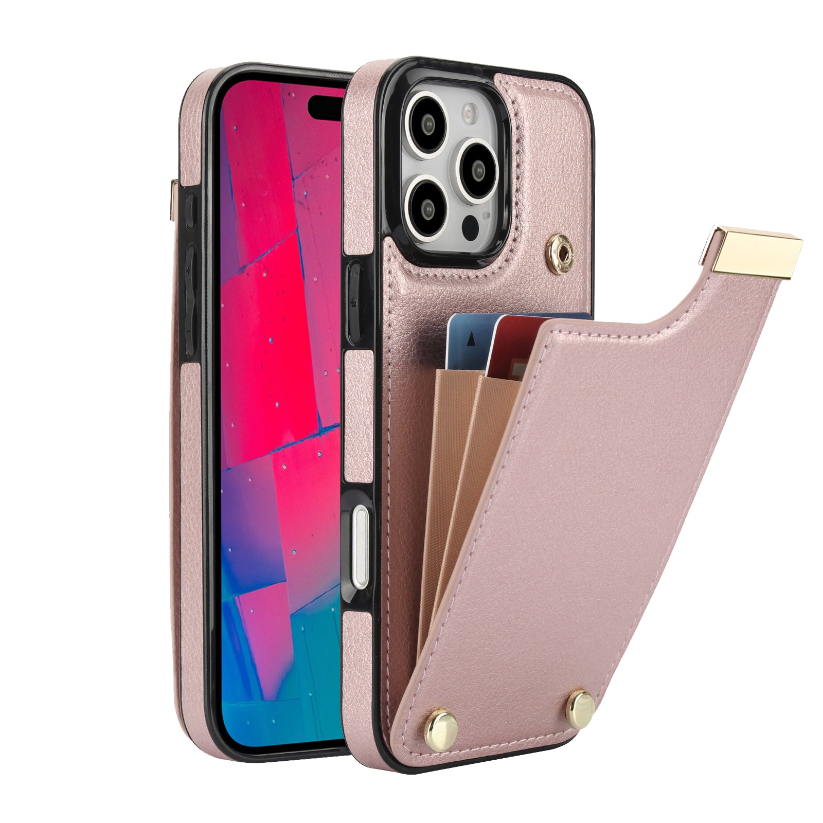 Shockproof Leather Wallet Case – Flip Cover with Card Holder, Secure Pocket, Durable Protection for iPhone Models