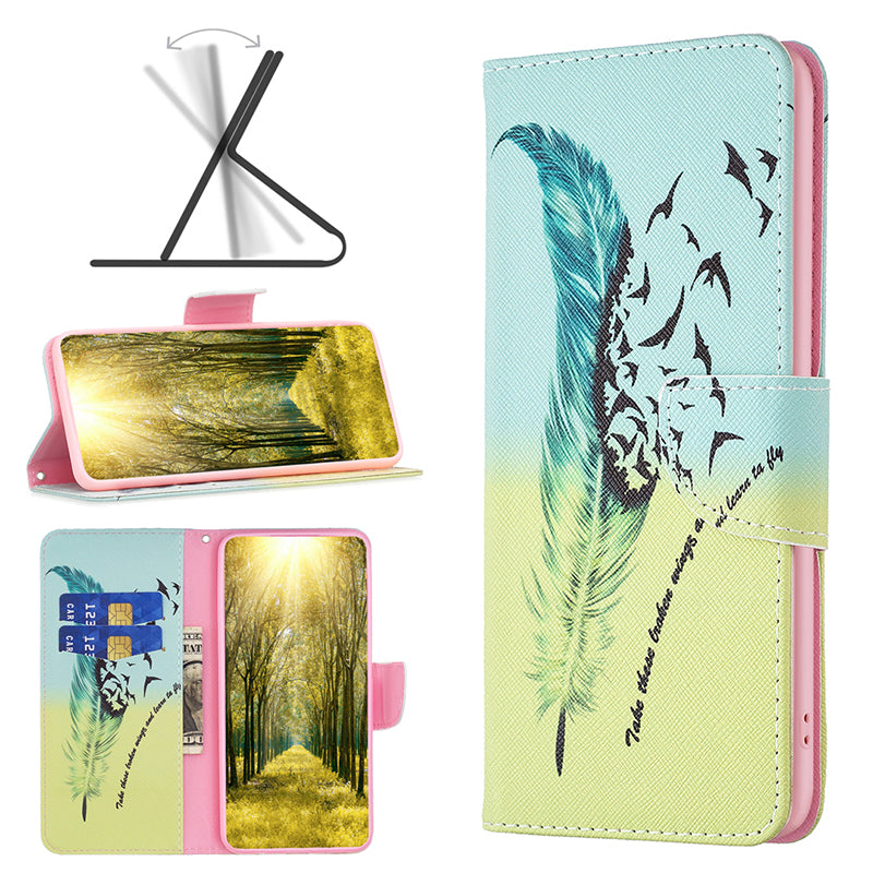 Premium Leather Flip Wallet Case - Magnetic Plum Blossom Phone Cover with Card Holder, Stand Function, and Secure Closure