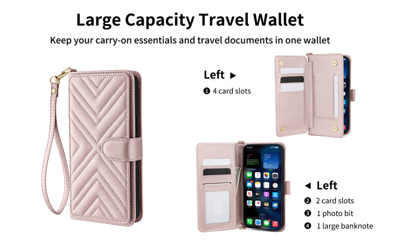 Luxury Crossbody Wallet Phone Case – Fashion Shoulder Strap, Magnetic Closure, Card Holder, and Premium Protection for iPhone