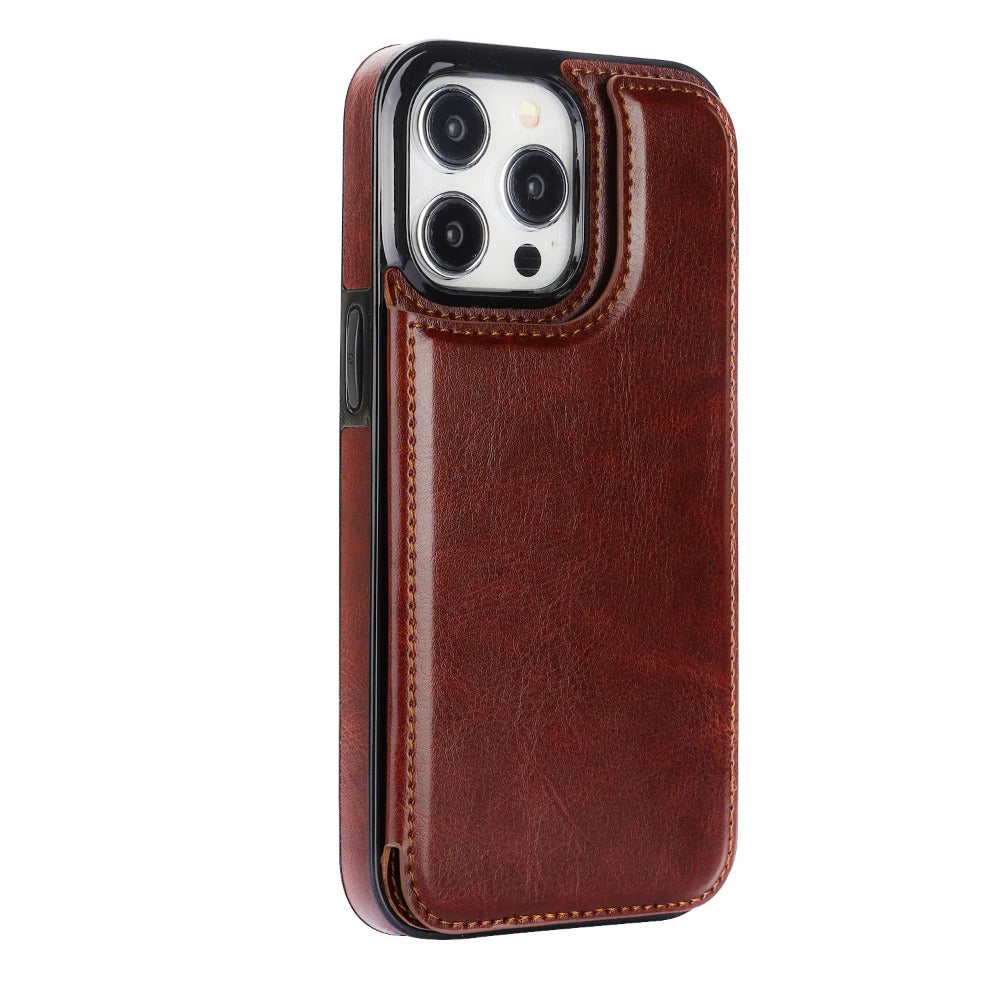 Luxury Wallet Flip Phone Case – PU Leather Cover with Card Slots, Secure Magnetic Closure, and Full Protection for Ultimate Convenience