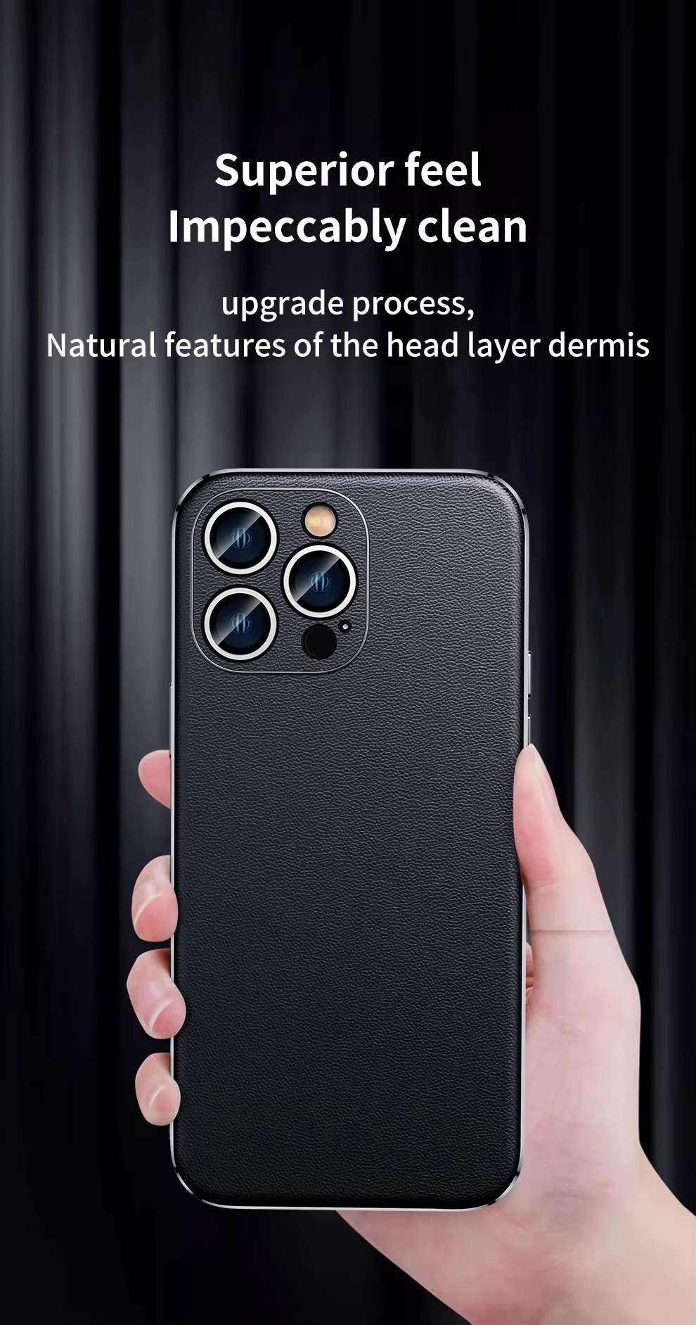 Luxury Genuine Cowhide Leather iPhone Case – Lens Protection, Durable & Stylish Premium Cover | Case for iPhone