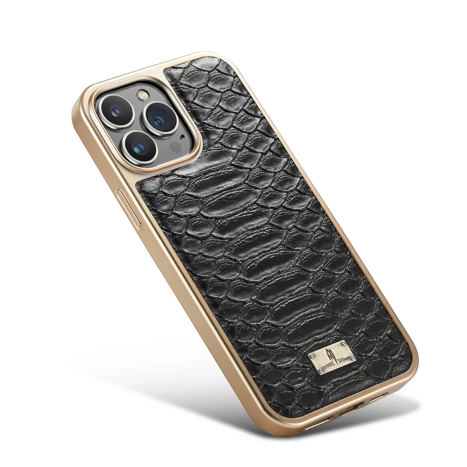 Luxury Leather Plating Shockproof Phone Case - Protective Snake Texture Durable Bumper Design for Enhanced Phone Protection