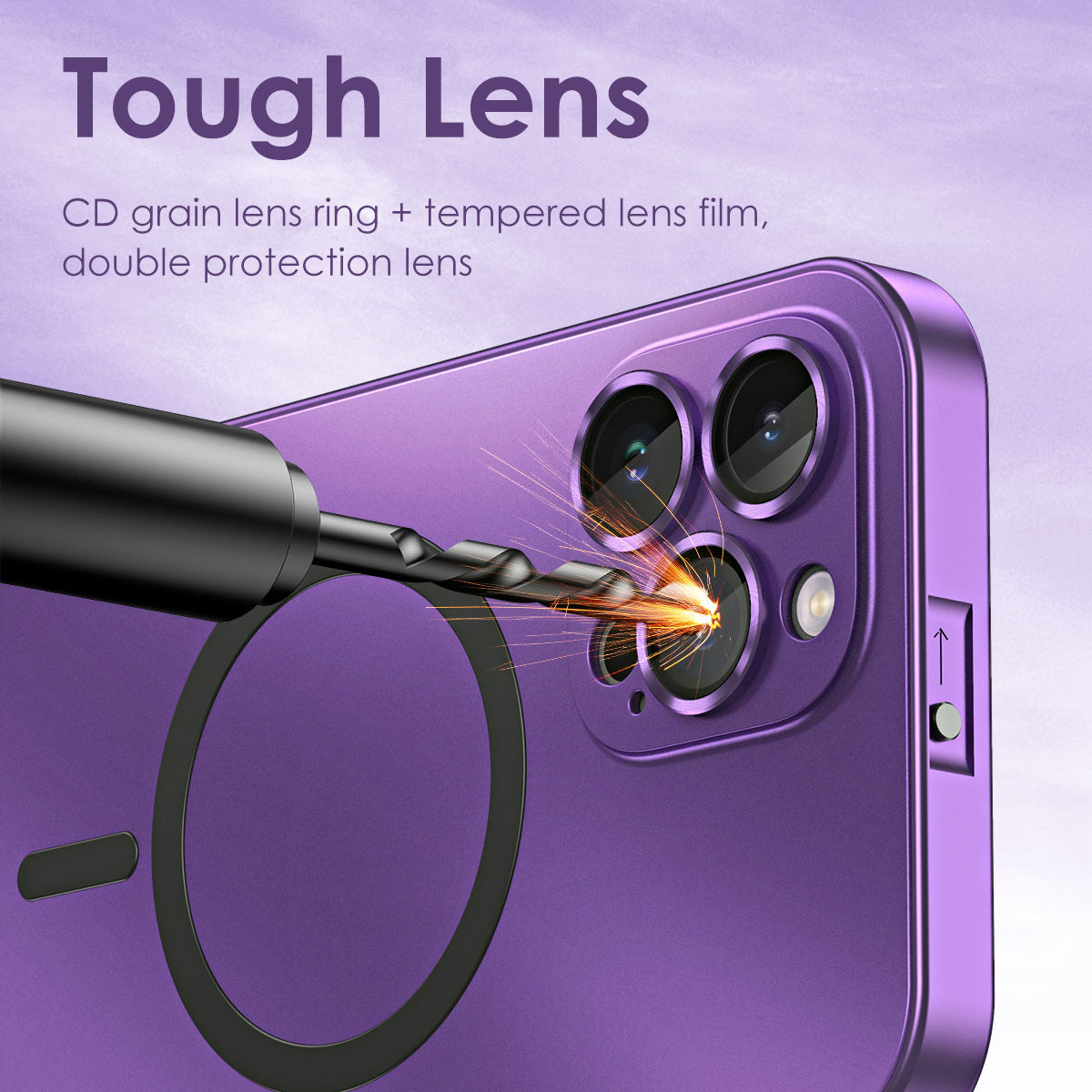 Luxury Magnetic Metal iPhone Case - Shockproof Aluminum Frame, Slim Design, Lens Film Protection, Durable Cover