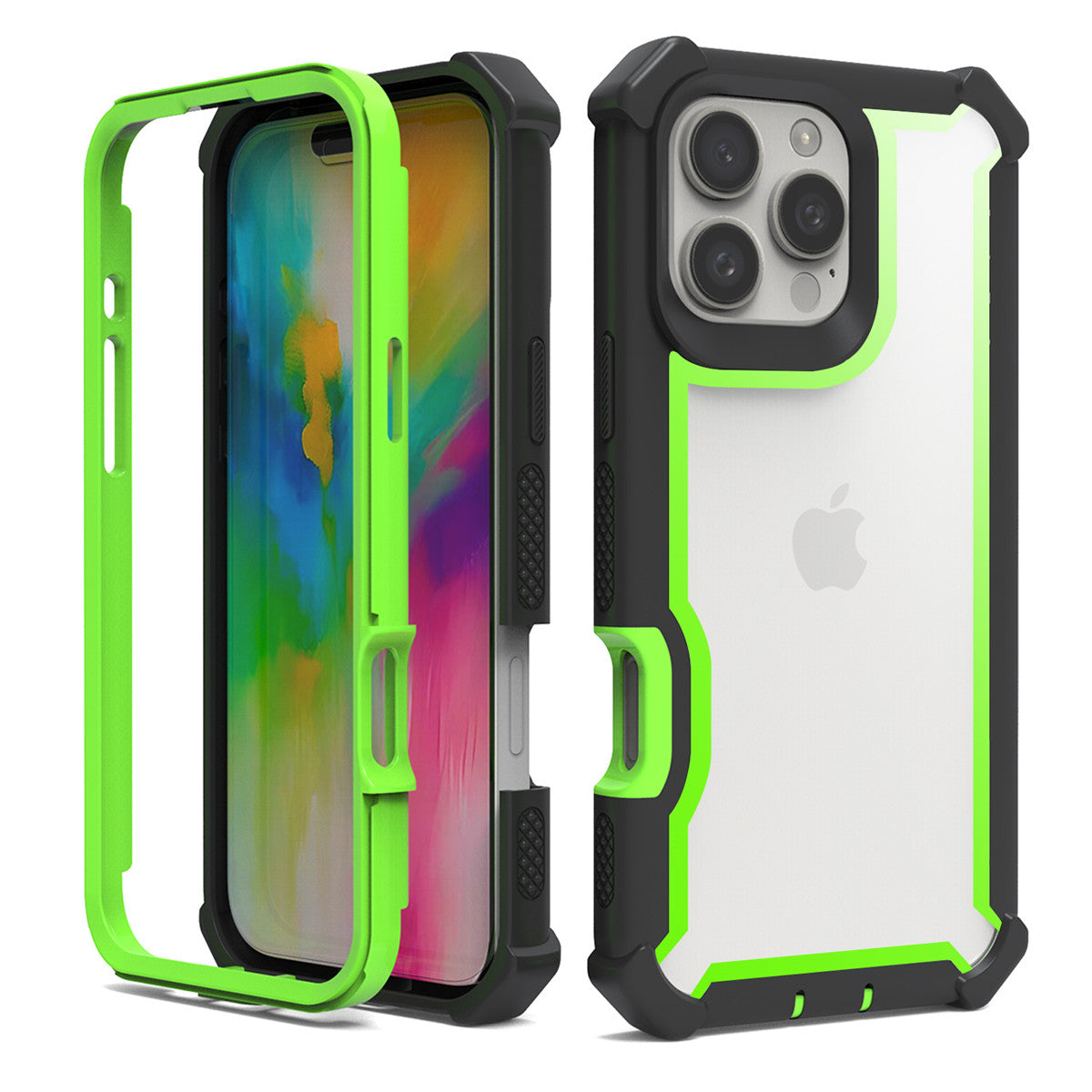 Transparent Hybrid Rugged Phone Case – Anti-Shock Doom Armor Cover for iPhone Models, Durable and Protective Design