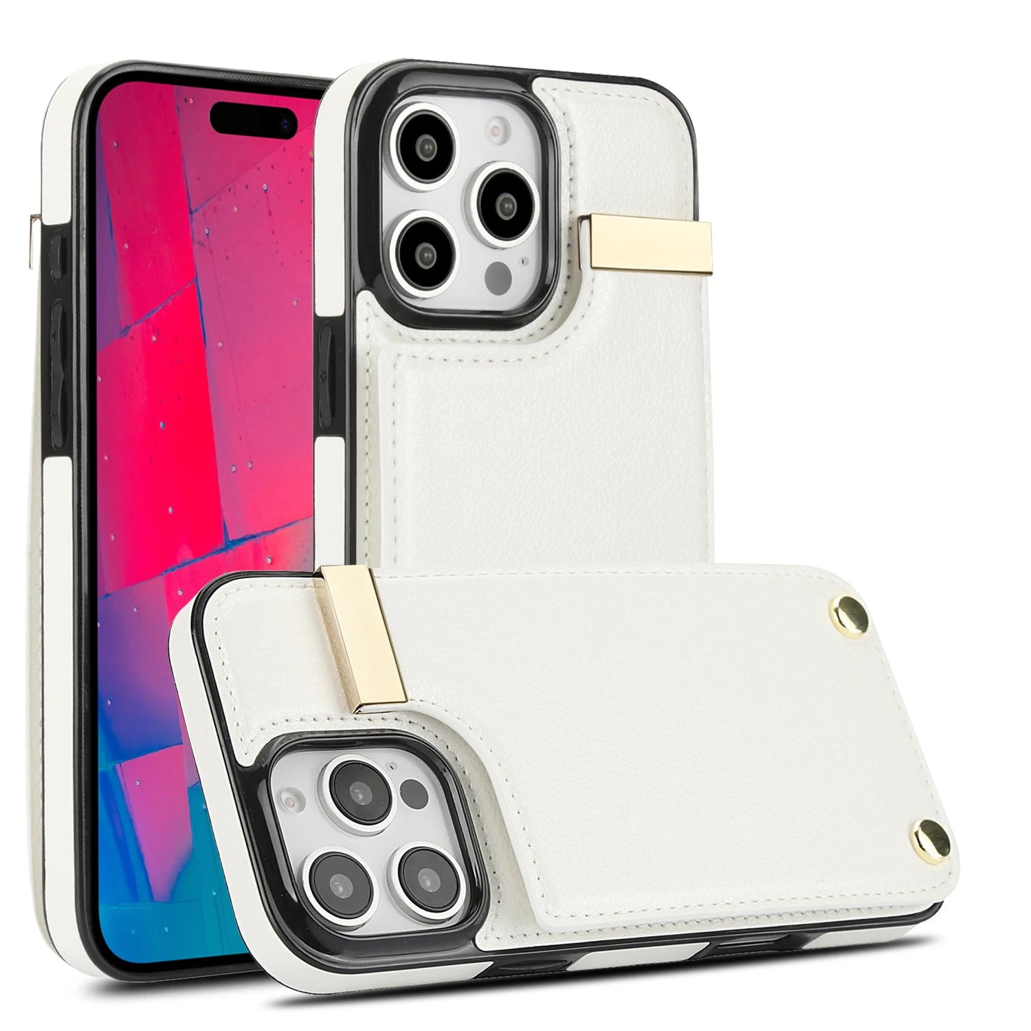 Shockproof Leather Wallet Case – Flip Cover with Card Holder, Secure Pocket, Durable Protection for iPhone Models