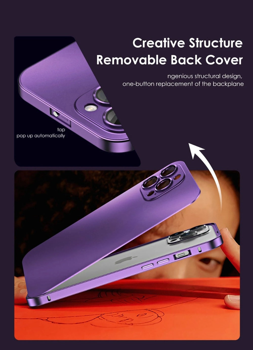 Luxury Aluminum Metal Frame iPhone Case - Shockproof, Camera Lens Protection, PC Back Cover