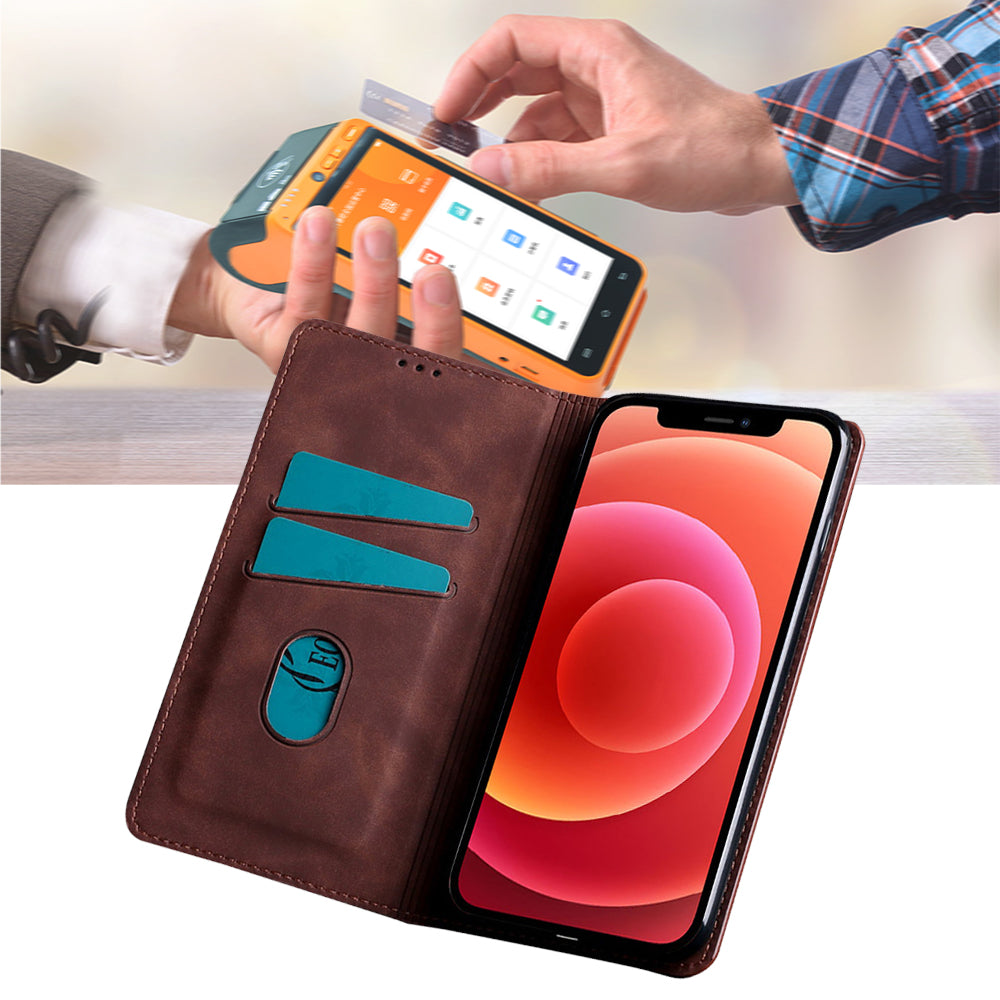 Luxury Magnetic Leather Flip Case – Premium Wallet Cover with Card Slots, Shockproof Protection, and Magnetic Closure for iPhone Models