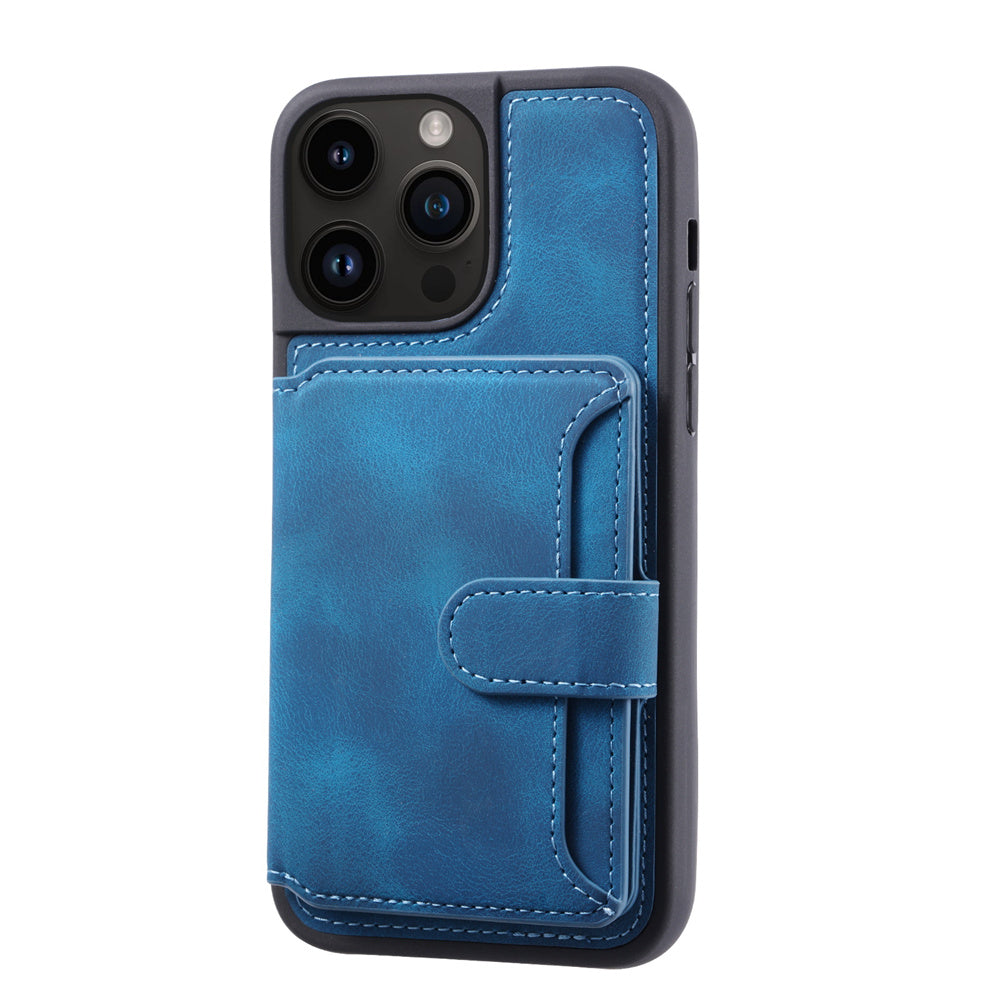 Fashion Leather iPhone Case – Shockproof, Back Protective Cover, Card Holder, Sleek Design, Durable & Stylish for iPhone