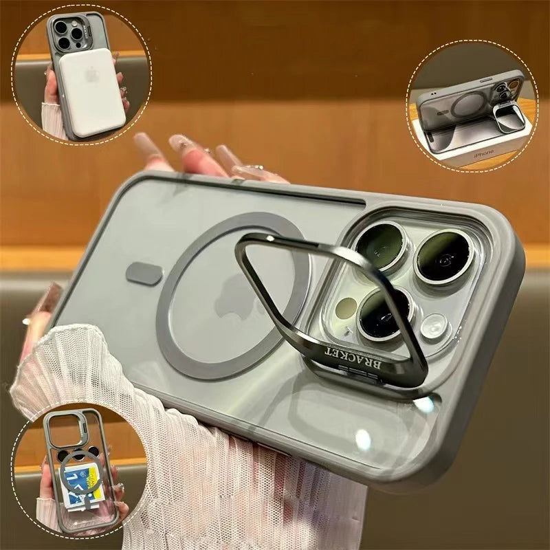 Luxury Magnetic Shockproof iPhone Case – MagSafe Full Protection, Bumper & Camera Lens Guard, Durable, Sleek Design