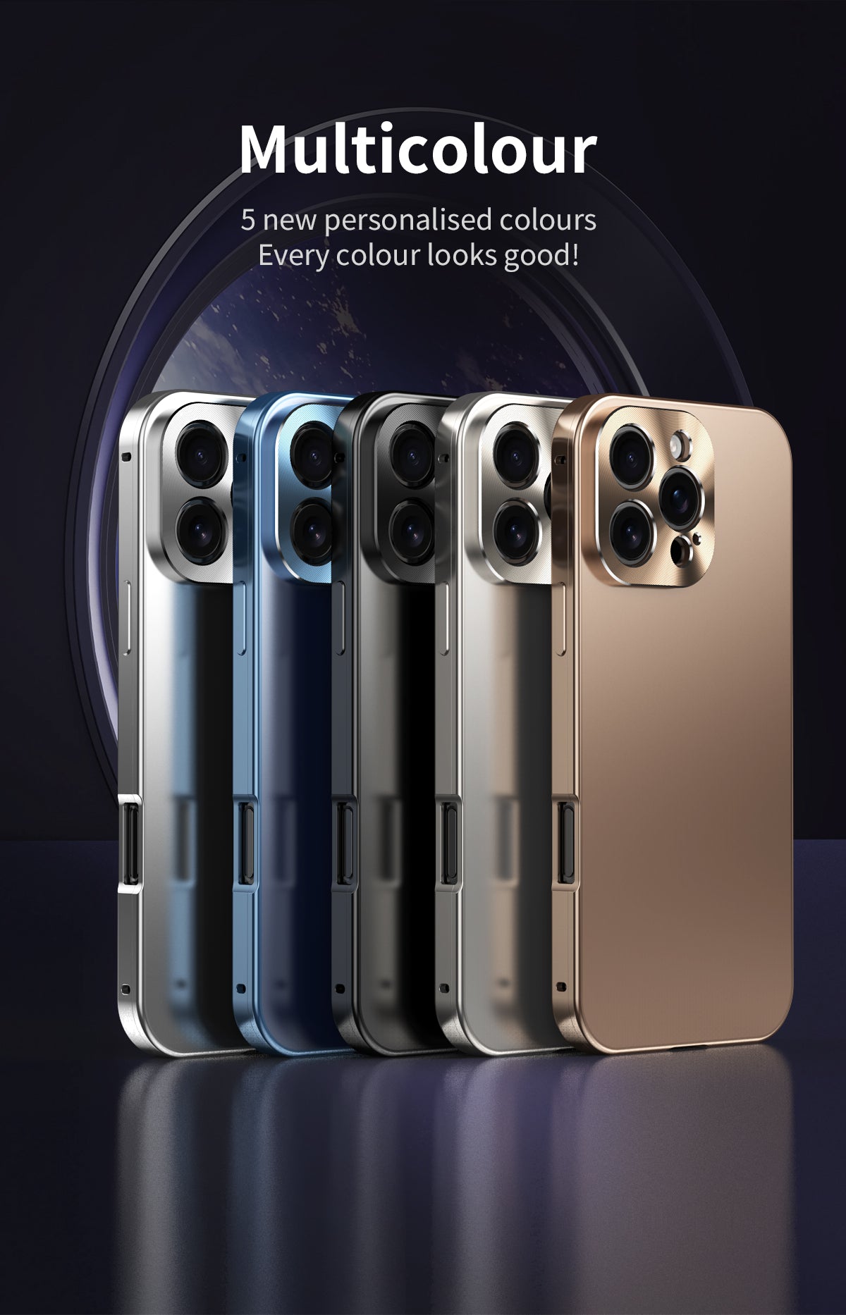 Luxury Shockproof Magnetic Phone Case - Slim Aluminum Frame with Full Lens Protection, Wireless Charging Compatible