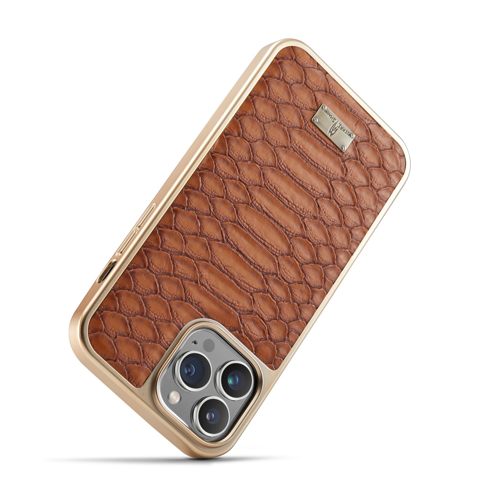 Luxury Leather Plating Shockproof Phone Case - Protective Snake Texture Durable Bumper Design for Enhanced Phone Protection