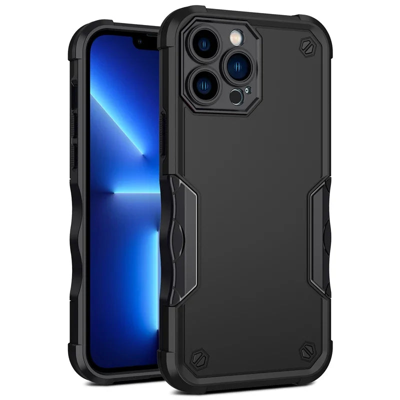 Shockproof Armor Case – Anti-Shock/Fall Protective Back Cover for iPhone Models, Durable and Rugged Design