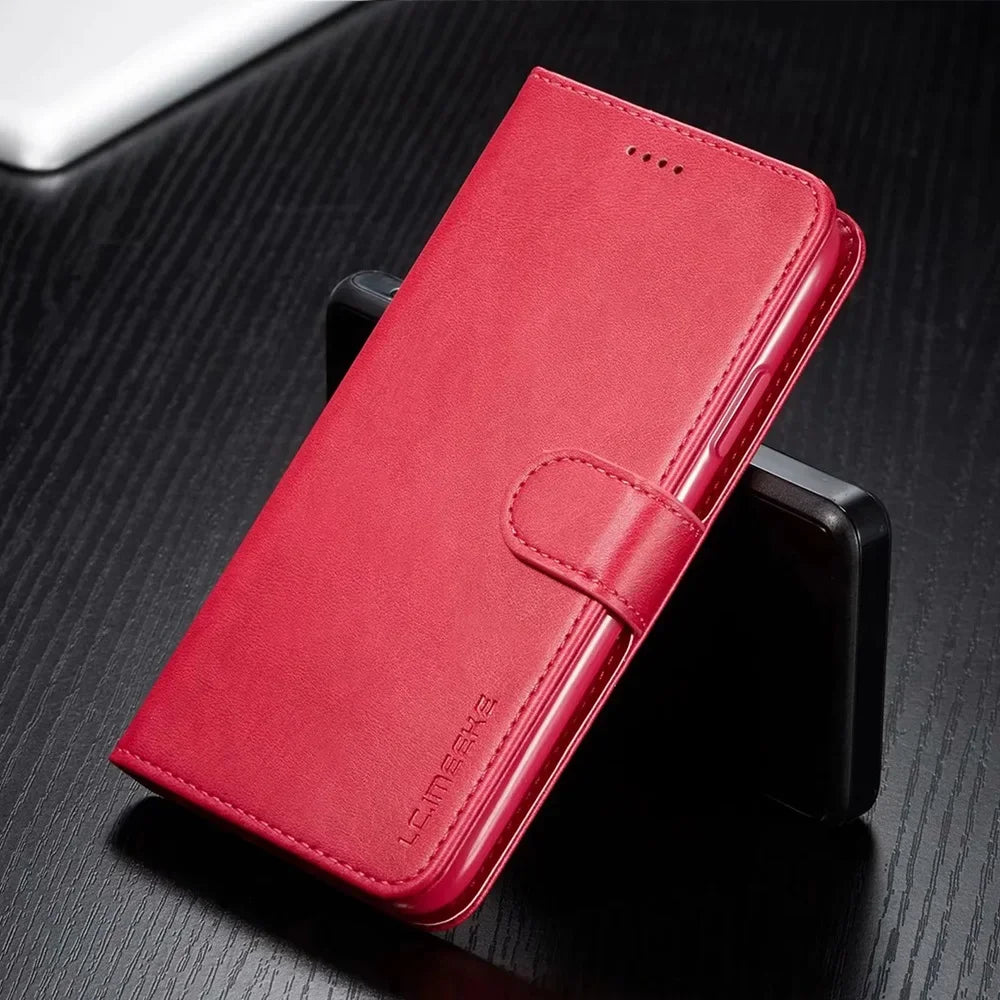 Luxury Leather Wallet Case – Flip Cover with Card Slot, Magnetic Closure, and Premium Protection for iPhone Models