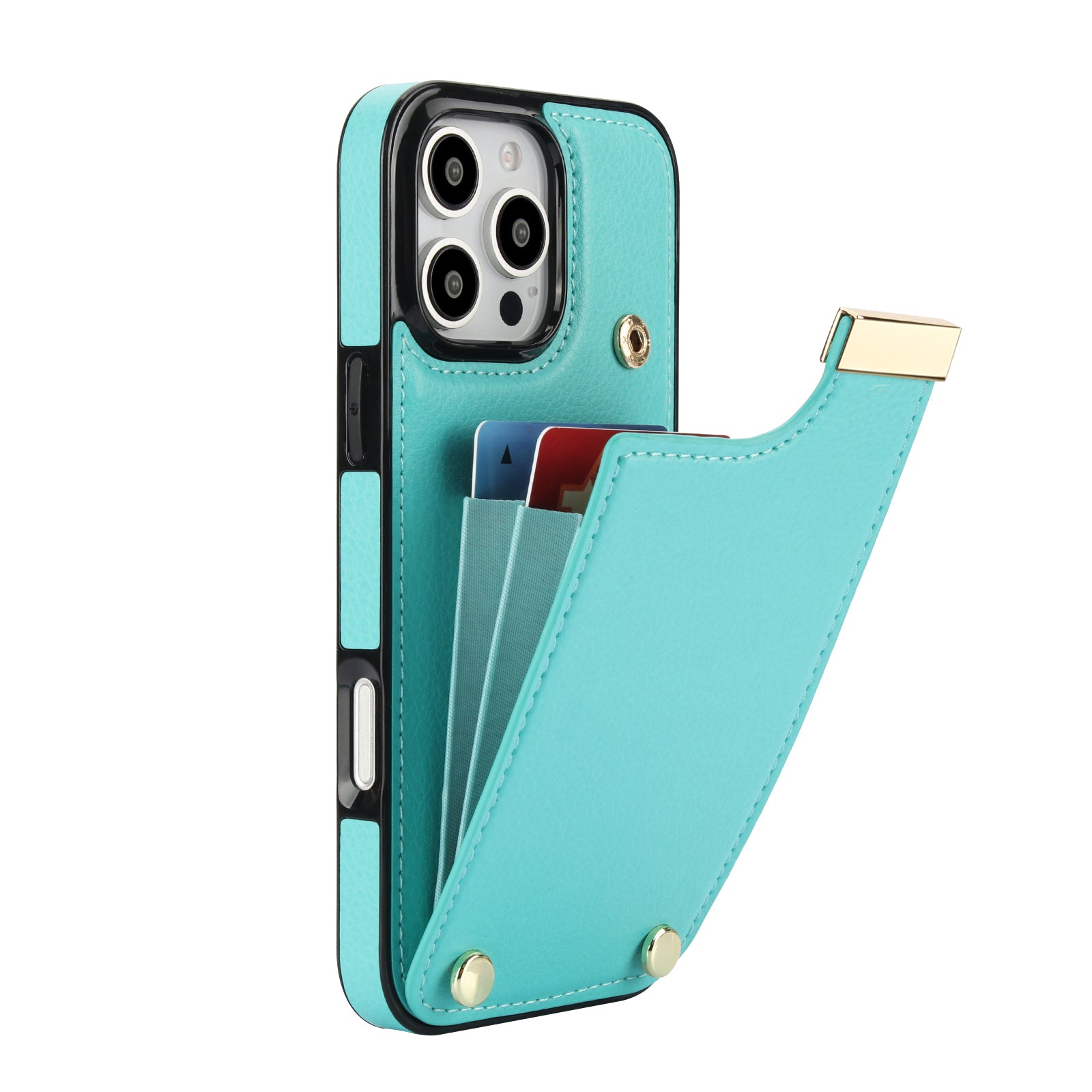 Shockproof Leather Wallet Case – Flip Cover with Card Holder, Secure Pocket, Durable Protection for iPhone Models